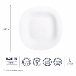 Luminarc Carine White 10.5" Dinner Plates, 6-Pack Opal Glass thumbnail 4