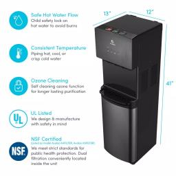 Avalon A5BLK Self-Cleaning Bottleless Water Cooler Dispenser, Black Stainless Steel thumbnail 6