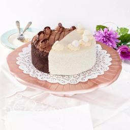 Old Dutch Rose Gold Lily Pad Cake Stand, 14.5 in. Aluminum Dessert Display thumbnail 2