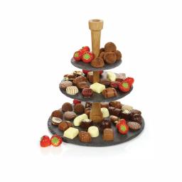 Boska 3-Tier Slate and Oak Cheese Party Tower Serving Tray thumbnail 3