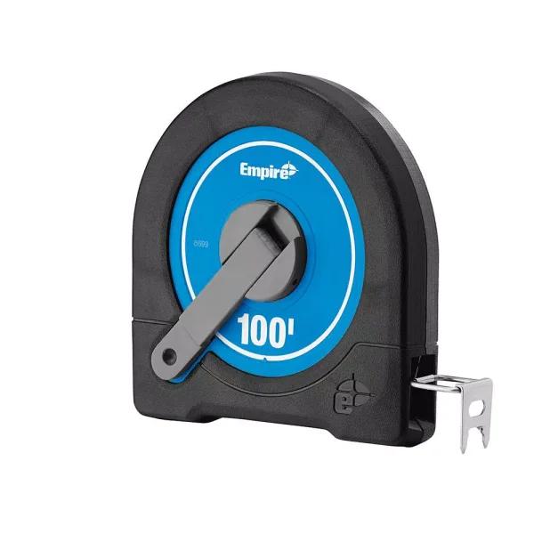 Empire Level 100 ft. Steel Closed Reel Long Tape with SAE Scale