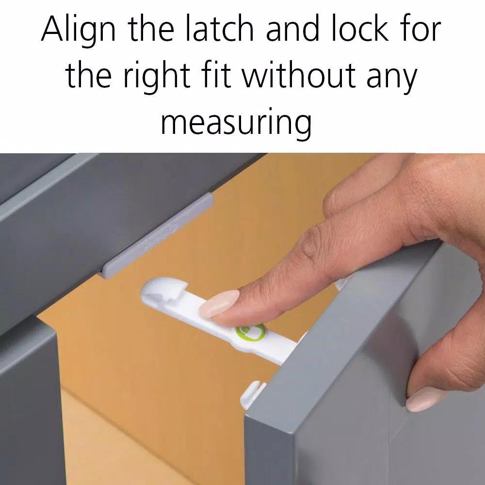 Safety 1st Adhesive Cabinet and Drawer Latches, Child Safety Locks (12-Pack), White