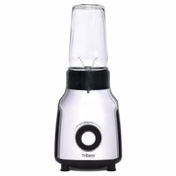 Tribest Glass Personal Blender, 42 oz. 4-Speed Chrome Electric Blender with Stainless Steel Blades thumbnail 1
