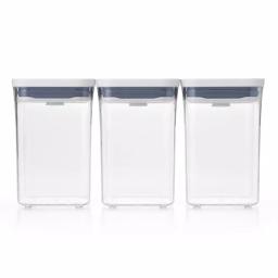 OXO Good Grips 3-Piece POP Container Set, 1.1 Qt Small Square Airtight Food Storage thumbnail 1