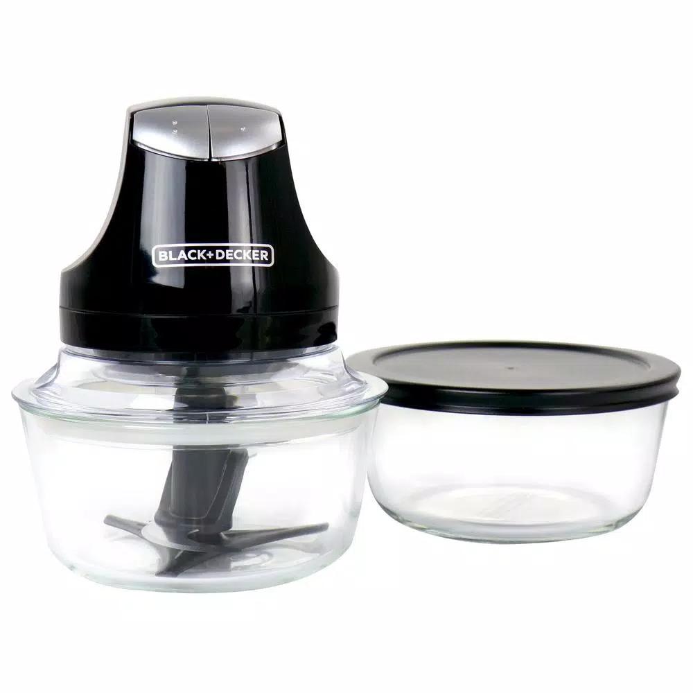 Black+Decker 2-Speed Food Chopper with Two 4-Cup Glass Bowls