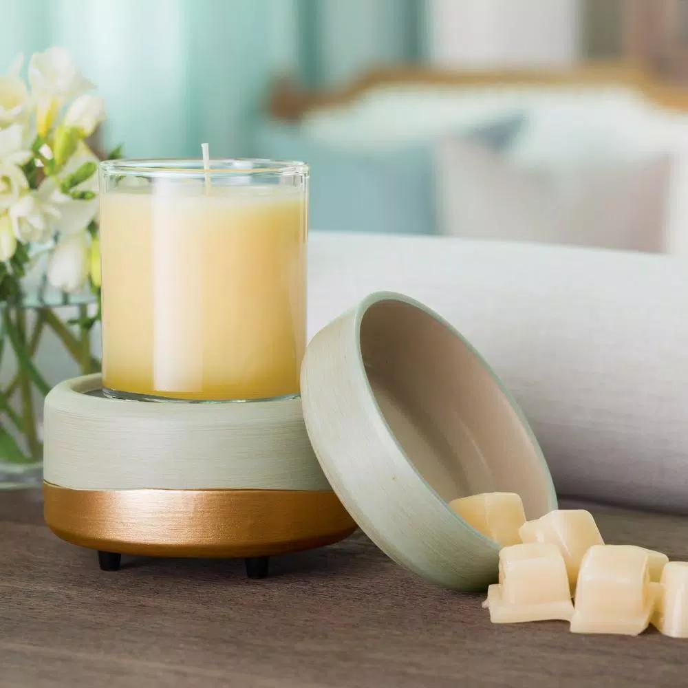 Candle Warmers Etc Midas 5.2 in. 2-in-1 Classic Fragrance Warmer - Gray and Gold