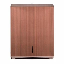 Alpine Industries Rose Gold Stainless Steel C-Fold and Multi-Fold Paper Towel Dispenser thumbnail 2