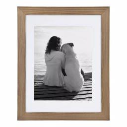 DesignOvation Museum Rustic Brown Wood Picture Frame Set, 14 x 18 in. Matted to 11 x 14 in. (Set of 2) thumbnail 2