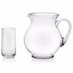Libbey Acapulco 5-Piece Hand-Blown Glass Pitcher and Drinking Glass Entertaining Set thumbnail 3