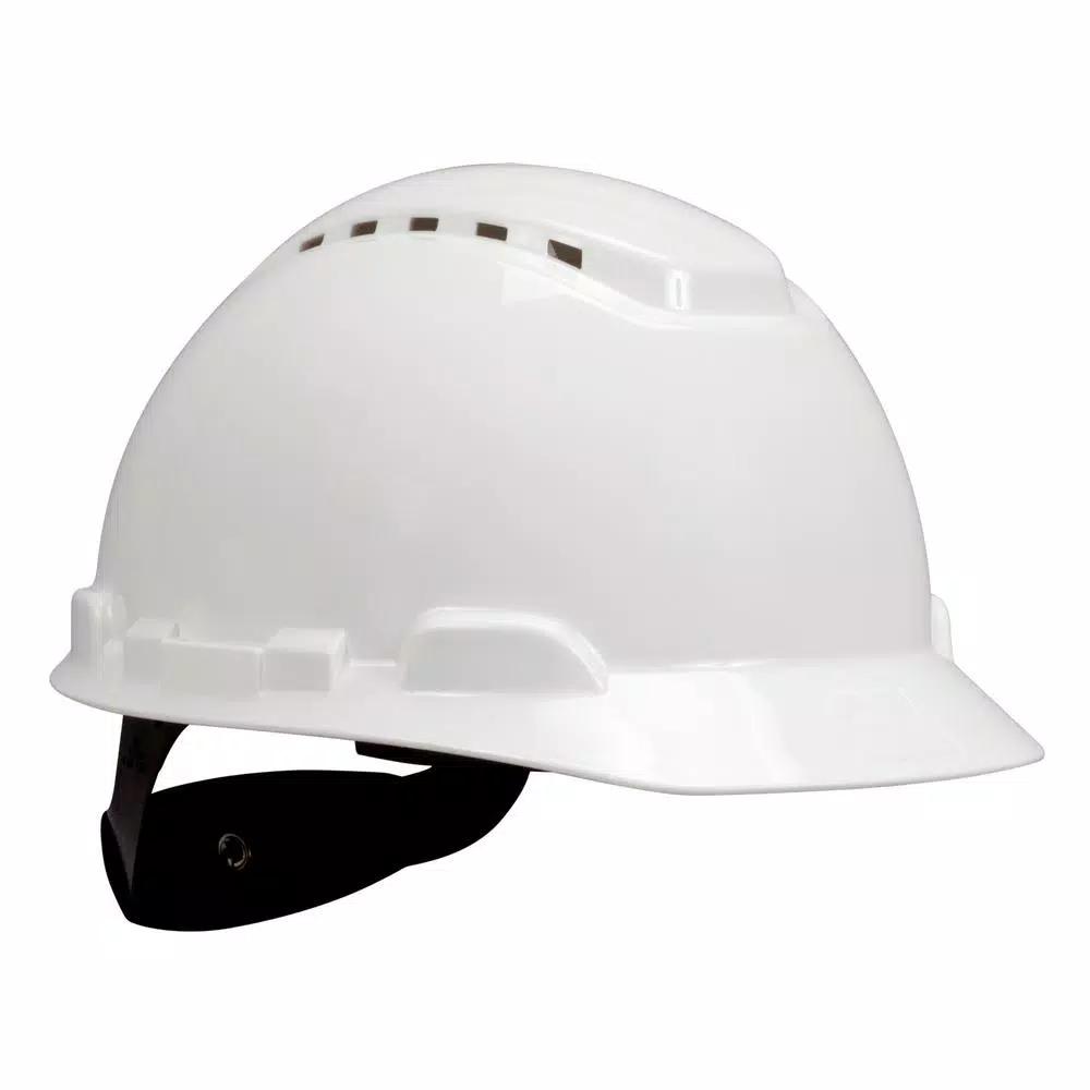 3M H-700 Series Vented White Hard Hat with UVicator Sensor (Case of 20)