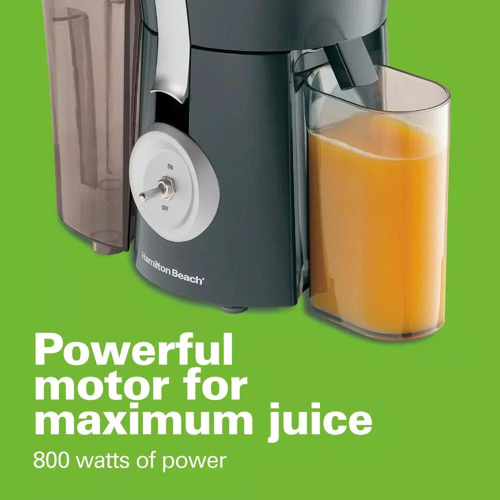 Hamilton Beach Big Mouth Centrifugal Juicer, 825W, 20 oz. Grey