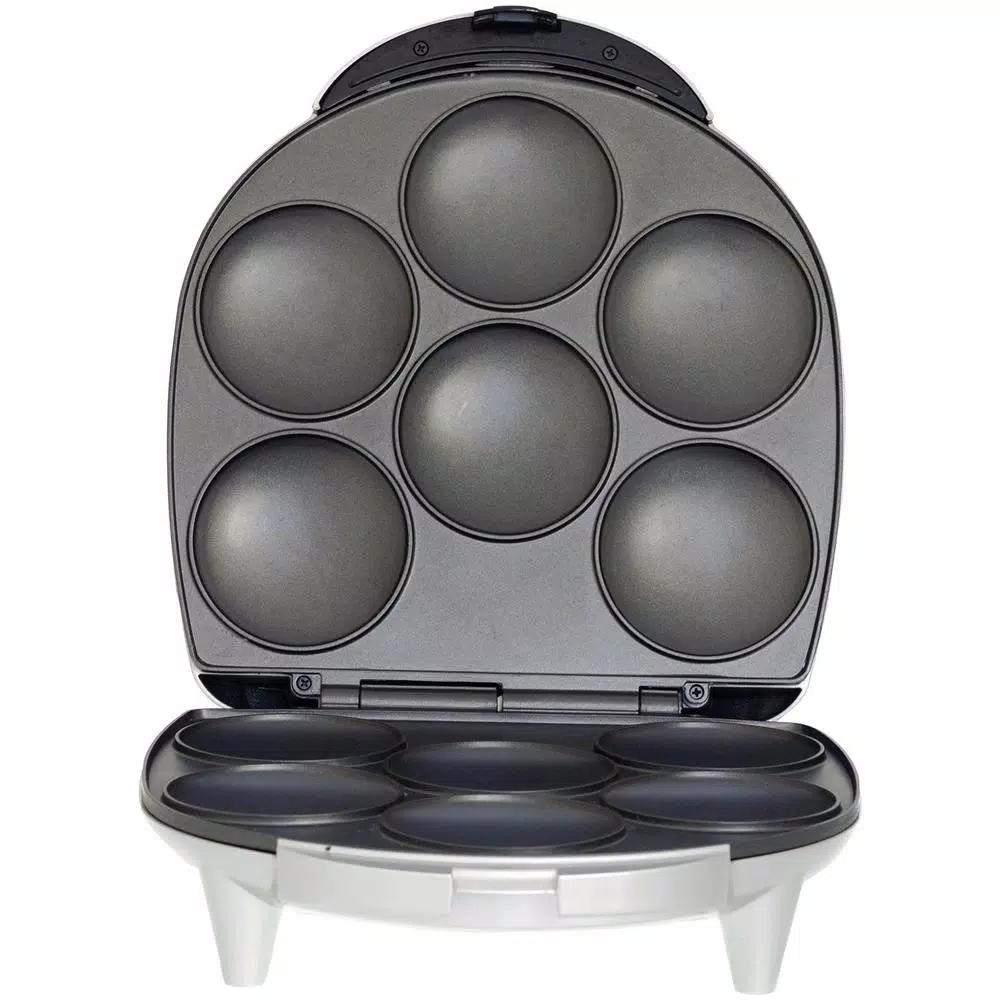 Brentwood Appliances AR-136 6-Piece Nonstick Arepa Maker, Silver Countertop Specialty Grill