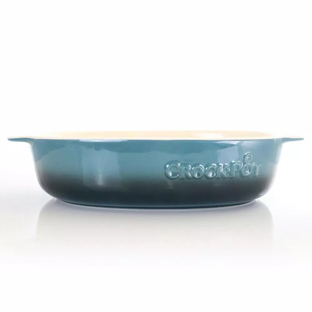 Gibson Oval Stoneware Bake Pan, 2.5 Qt. Capacity, Black