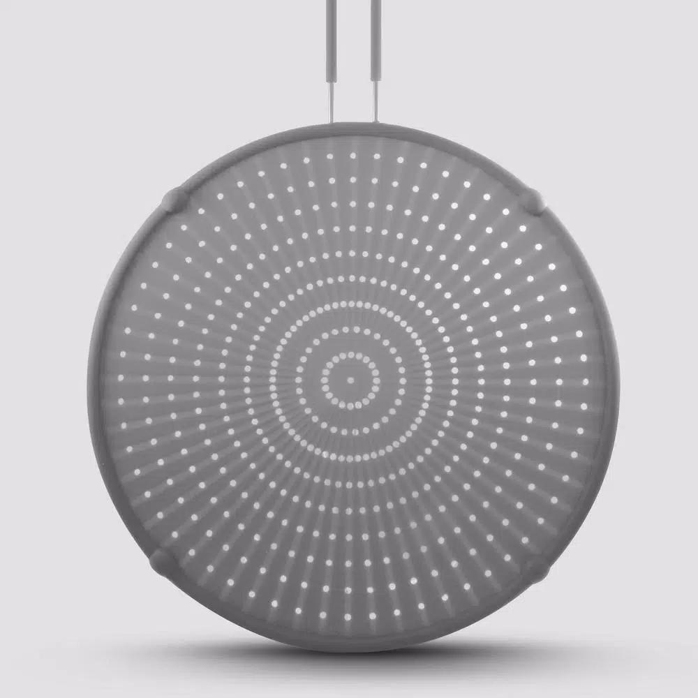 ExcelSteel 13 in. Gray Silicone Splatter Screen with Non-Slip Grip and Stainless Steel Frame
