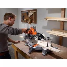 RIDGID 12 in. 15 Amp Dual Bevel Corded Miter Saw with LED and Universal Mobile Stand Kit thumbnail 12