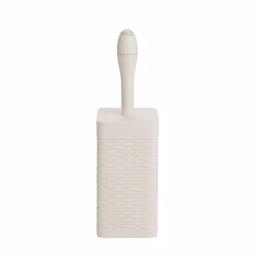Mind Reader 12 in. Plastic Toilet Brush and Holder Set, Ivory thumbnail 1