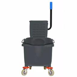 Alpine Industries 36 Qt. Mop Bucket with Side Press Wringer, Gray thumbnail 5