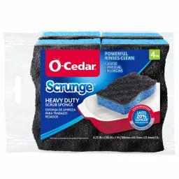 O-Cedar Heavy-Duty No-Scratch Scrounge Scrub Sponge, 4-Pack thumbnail 1