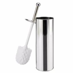Bath Bliss Chrome Toilet Brush and Holder Set with Stainless Steel Canister thumbnail 2
