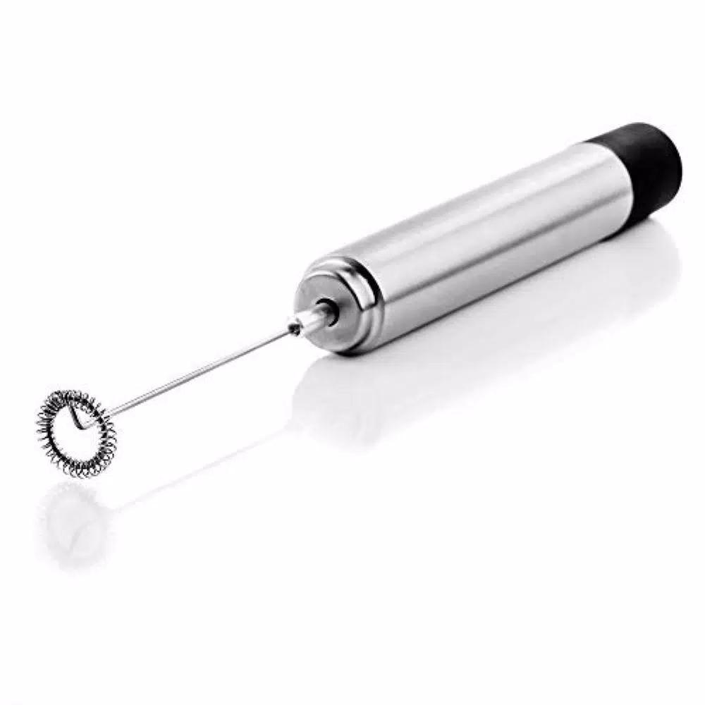 Ovente Stainless Steel Handheld Milk Frother and Electric Beverage Mixer, Silver