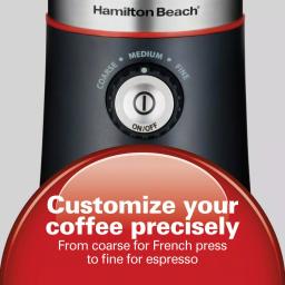 Hamilton Beach Custom Grind 5 oz. Black Blade Coffee Grinder, Electric with Removable Stainless Steel Chamber thumbnail 6