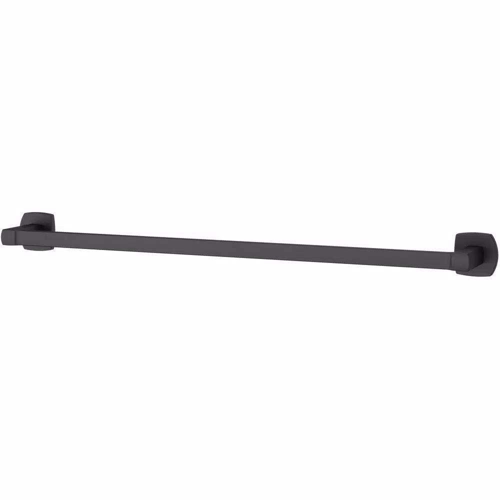 Pfister Deckard 24 in. Single Towel Bar in Matte Black