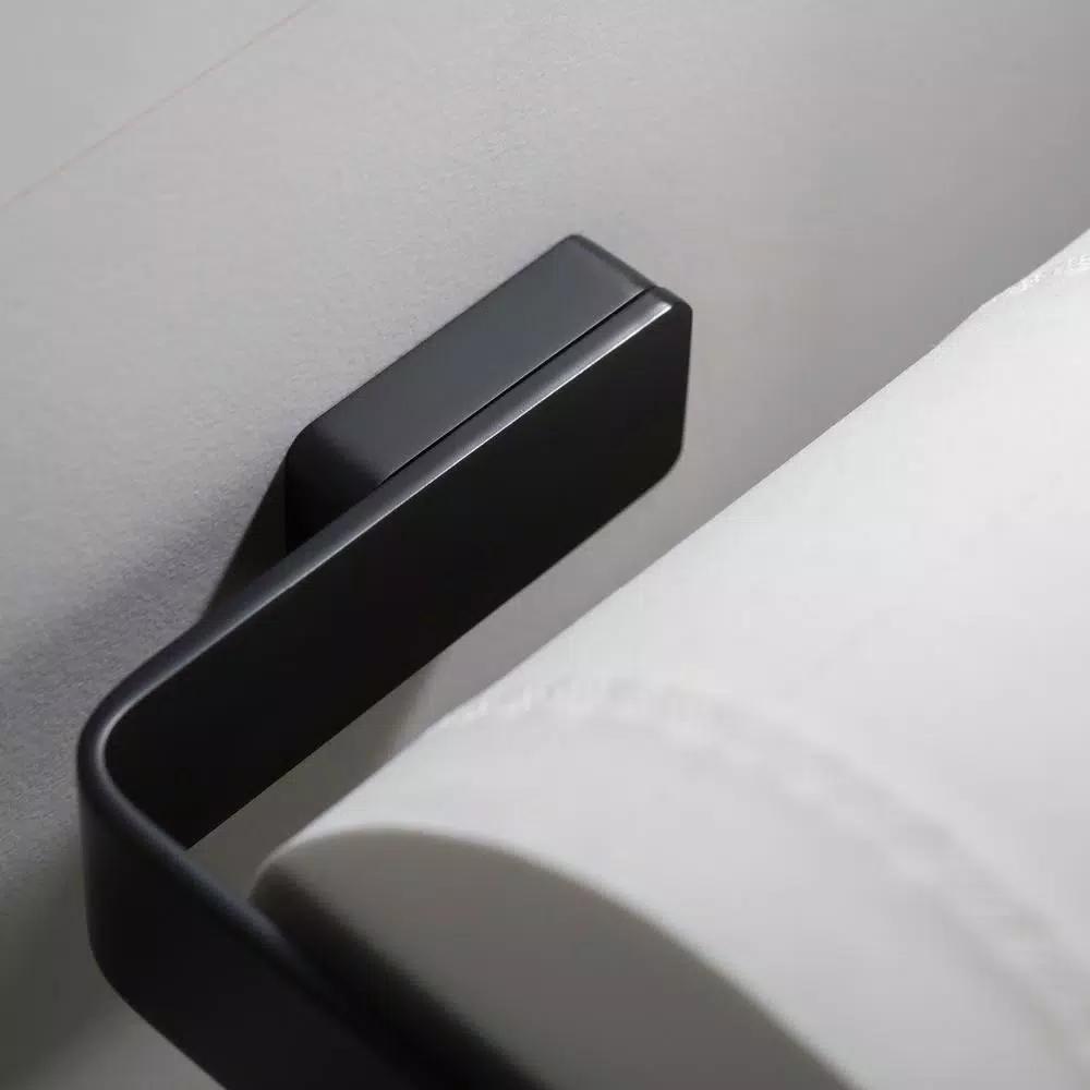 KRAUS Stelios Matte Black Solid Brass Toilet Paper Holder