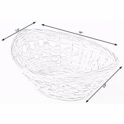 Vintiquewise Natural Bamboo Oval Storage Baskets and Bread Serving Trays, Set of 5 thumbnail 7