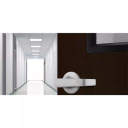Universal Hardware Satin Chrome Standard Duty Passage Lever, ANSI Grade 2, 2-3/4 in. Hall/Closet Lock thumbnail 4