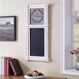FirsTime & Co. FirsTime and Co. 34.5 in. x 16 in. Whitewash Wreath Chalkboard Memo Board, Farmhouse Style thumbnail 1