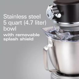 Hamilton Beach Professional All-Metal 12-Speed Stand Mixer, 4.5 Qt. Stainless Steel Bowl, Silver thumbnail 3