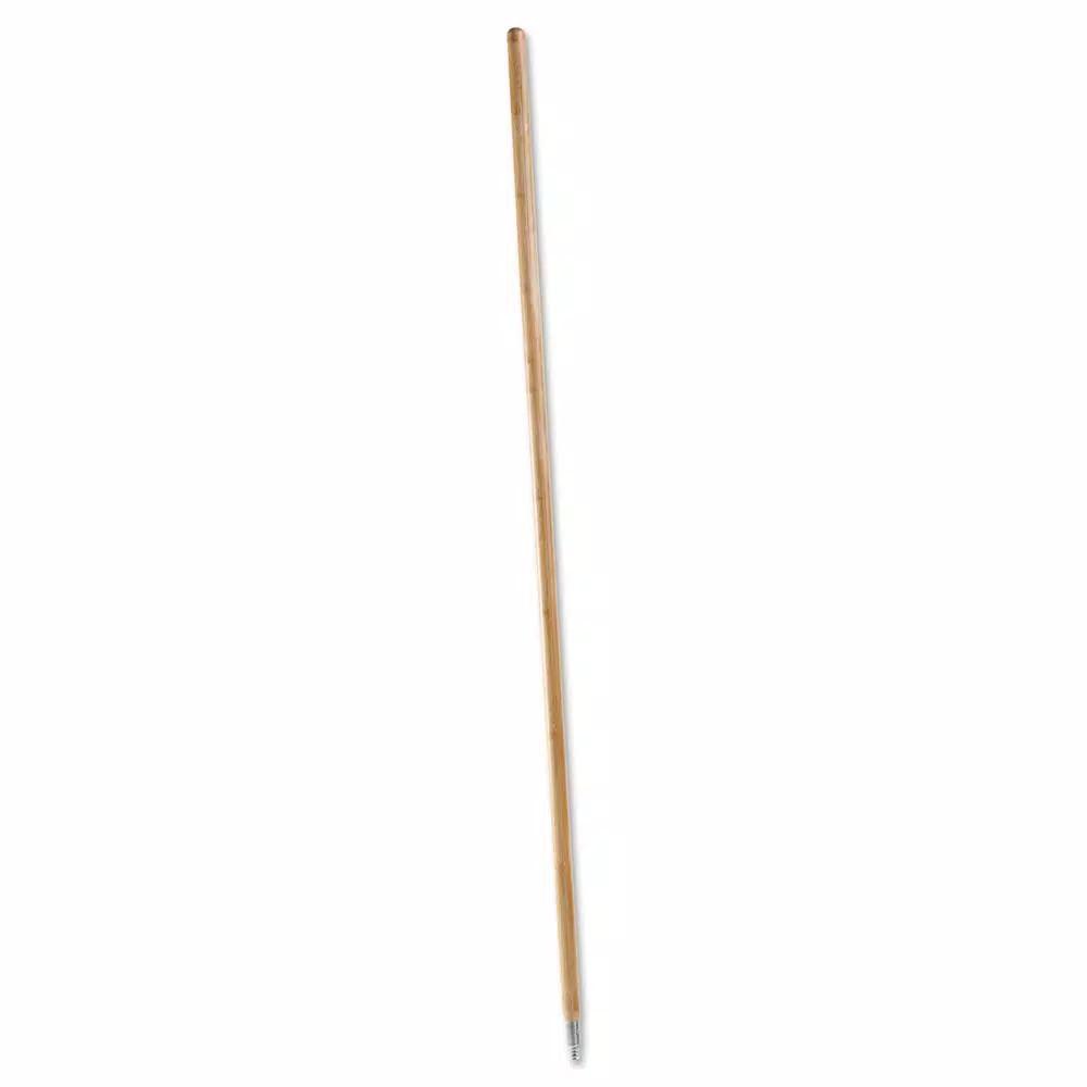 Boardwalk Natural Hardwood Broom Handle with Die-Cast Aluminum Threaded Tip, 60 in.