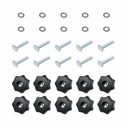 POWERTEC T-Track Knob Kit with 7-Star Knobs, Bolts, and Washers for Woodworking Jigs (10-Pack) thumbnail 1