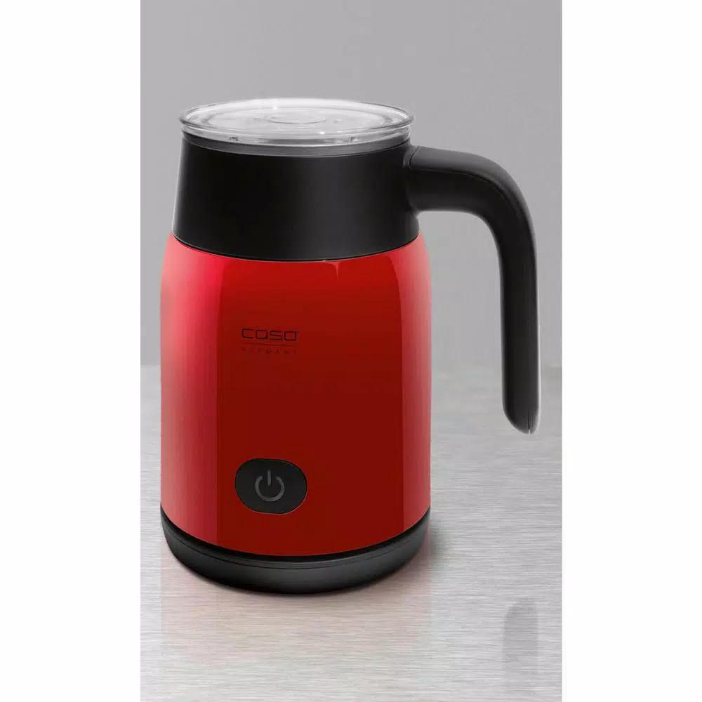 CASO Design Crema Magic Electric Milk Frother, Red, 3.4 oz.