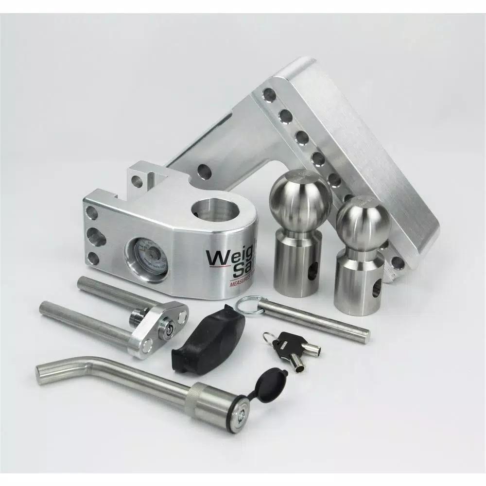 Weigh Safe Weigh-Safe 6 in. Drop Adjustable Class V Ball Mount with Built-in Hydraulic Scale
