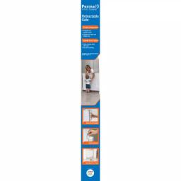 Perma Child Safety Extra Wide Indoor/Outdoor Retractable Gate, 33 in. H, White thumbnail 5