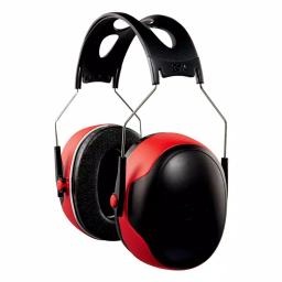 3M Pro-Grade Earmuffs, High NRR 30dB Hearing Protection, Red and Black thumbnail 3