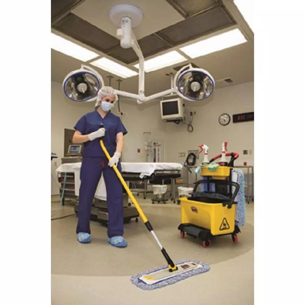 Rubbermaid Quick Connect Ergo Adjustable Aluminum Mop Handle, 48-72 in., Yellow