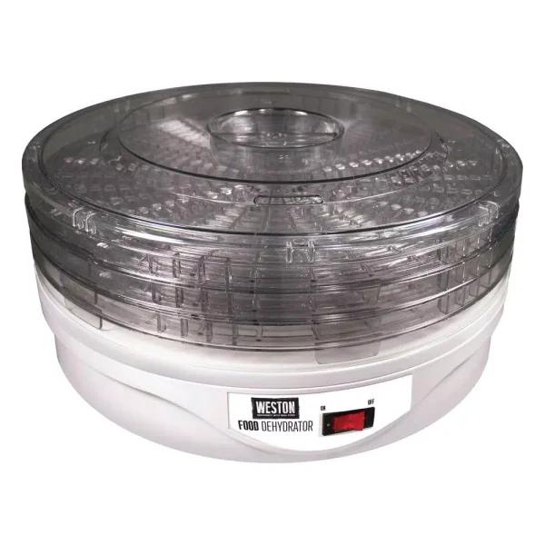 Weston 4-Tray Food Dehydrator, White Countertop Fruit and Jerky Maker