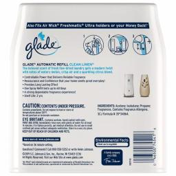 Glade Clean Linen Automatic Air Freshener Spray Refill, 6.2 oz (2-Pack) thumbnail 4