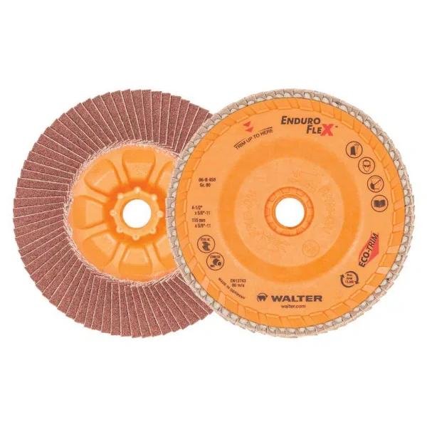 WALTER SURFACE TECHNOLOGIES ENDURO-FLEX 4.5 in. x 5/8-11 in. 80 Grit Zirconium Flap Disc (10-Pack)