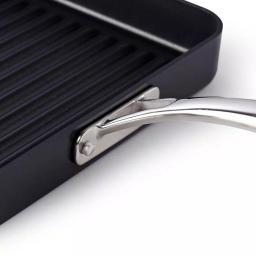 Cooks Standard 11 in. Hard-Anodized Aluminum Nonstick Square Grill Pan, Black thumbnail 2