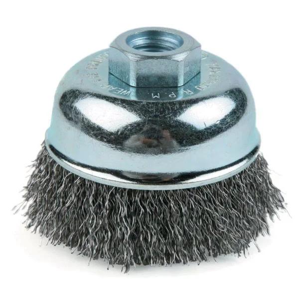 Lincoln Electric 3 in. Crimped Cup Wire Brush, 5/8-11 UNC Arbor