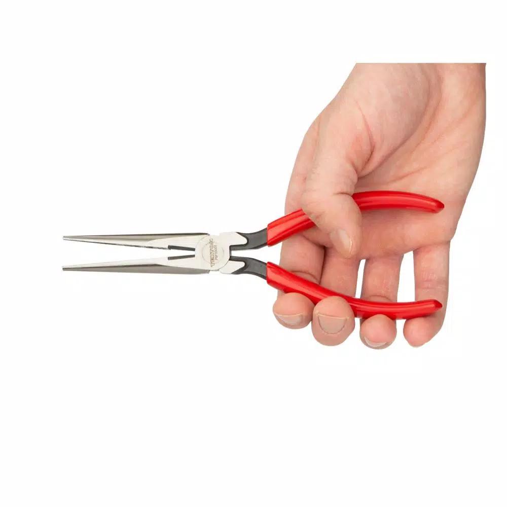 TEKTON 7 in. Long Nose Pliers with Induction-Hardened Side Cutter