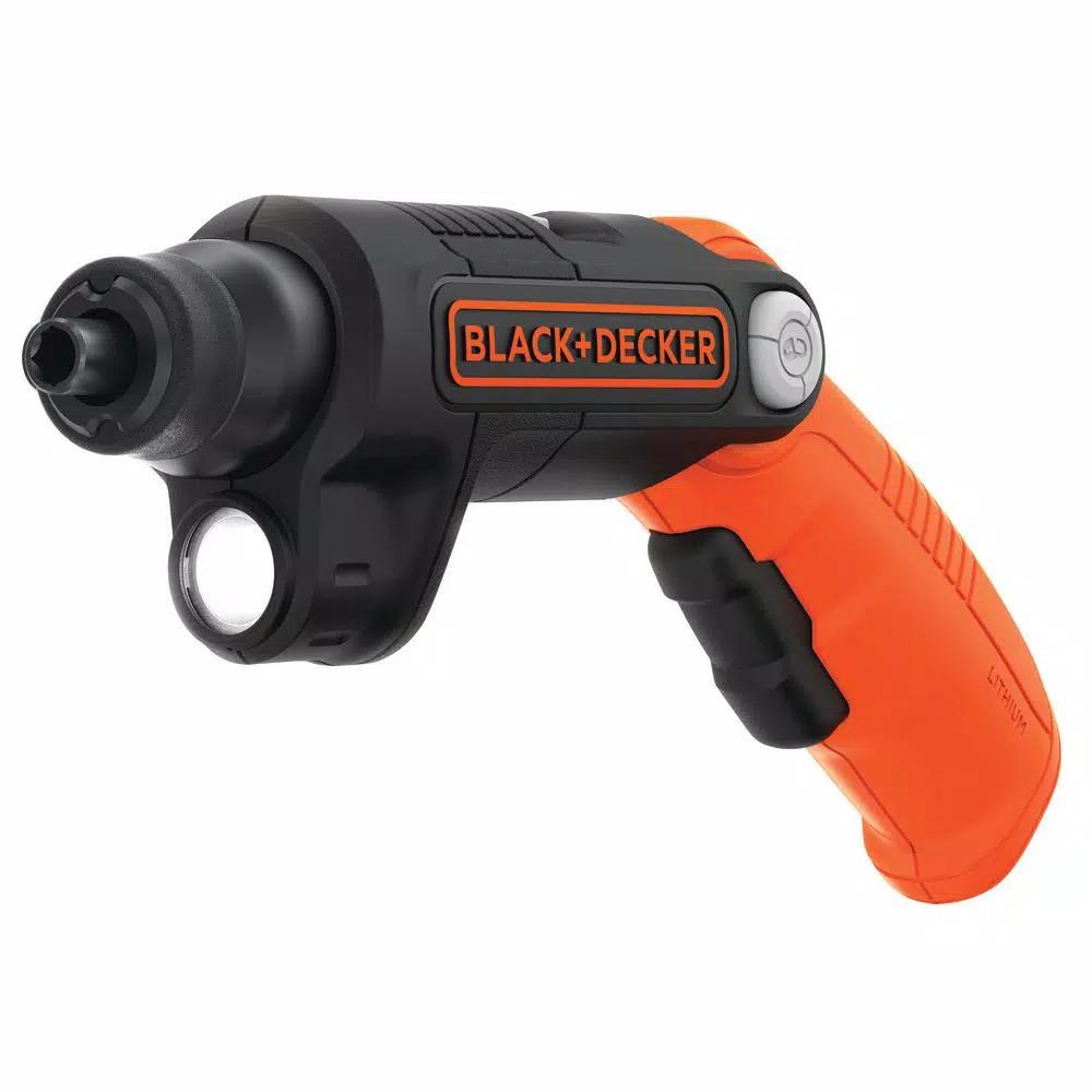 BLACK+DECKER 4V MAX Lithium-Ion Cordless 1/4 in. Electric Screwdriver with Pivoting Handle and Flashlight