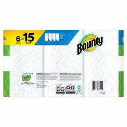 Bounty Select-A-Size White Paper Towel Rolls, 6 Double Plus Rolls thumbnail 2