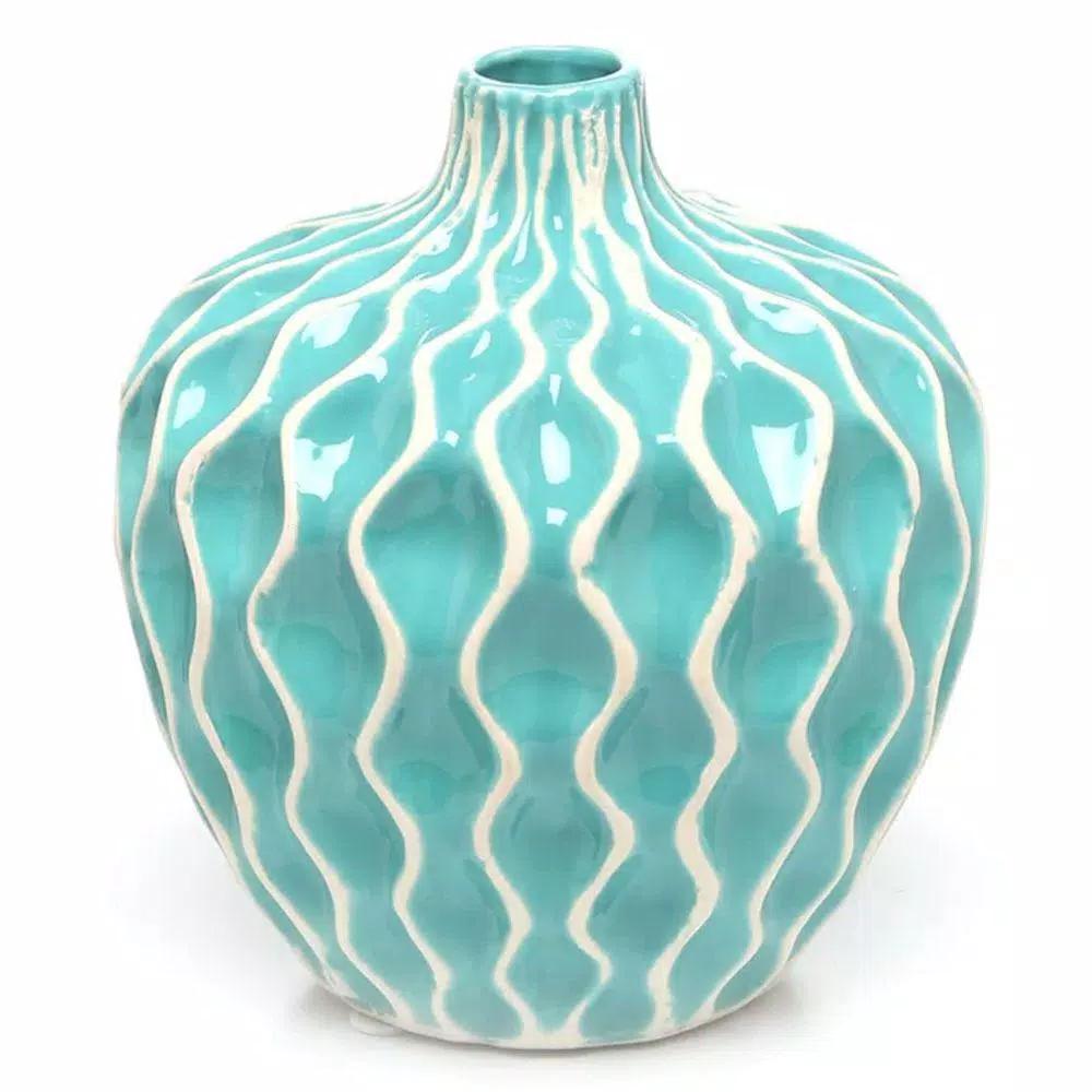 Benjara Agatha Colorful Ceramic Decorative Vases, Set of 3, Modern Table Vases