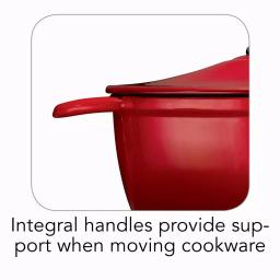 Tramontina Gourmet 6.5 qt. Oval Enameled Cast Iron Dutch Oven with Lid, Gradated Red thumbnail 3