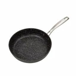 MasterPan Granite Ultra 9.5 in. Cast Aluminum Nonstick Frying Pan, Black Marble Finish thumbnail 1