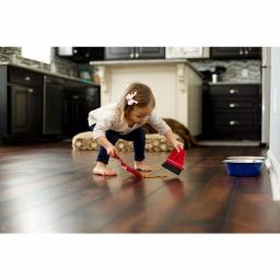 WISP miniWISP 6 in. Red Whisk Broom and 7 in. Dustpan Set with Electrostatic Bristle Seal Technology thumbnail 6